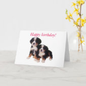 Berner Sennen Pups verjaardagskaart Kaart (Gele Bloem)