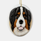 Berner Sennenhond 3D Geïnspireerd Keramisch Ornament (Rechts)