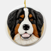 Berner Sennenhond 3D Geïnspireerd Keramisch Ornament (Achterkant)