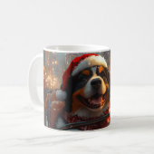 Berner Sennenhond Achtbaan Kerstmis Koffiemok (Voorkant links)