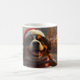 Berner Sennenhond Achtbaan Kerstmis Koffiemok