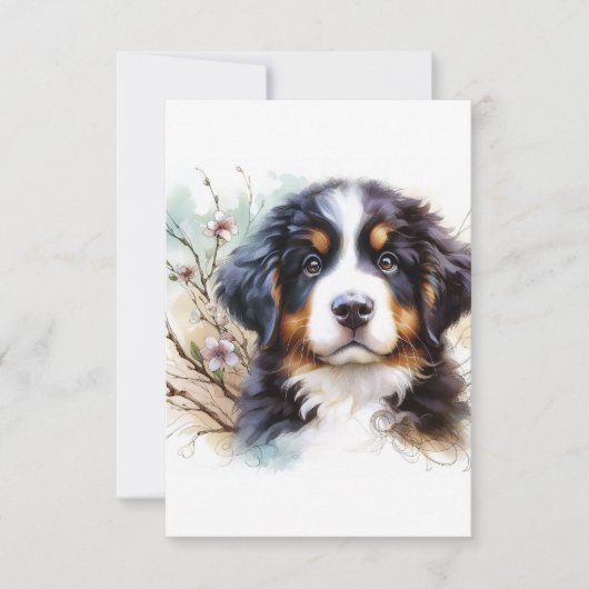 Berner Sennenhond AI Puppy Bedankkaart (Voorkant)