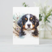 Berner Sennenhond AI Puppy Bedankkaart (Staand voorkant)