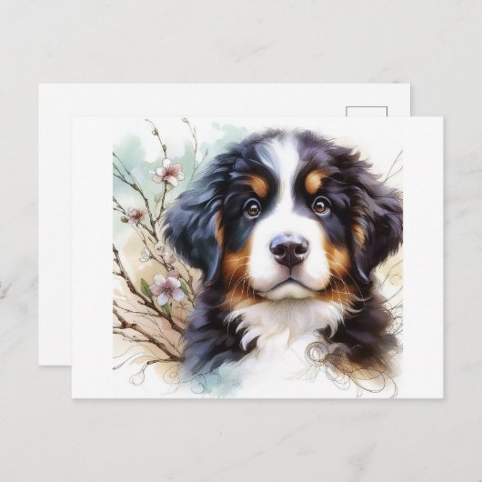 Berner Sennenhond AI Puppy Briefkaart (Voorkant / Achterkant)