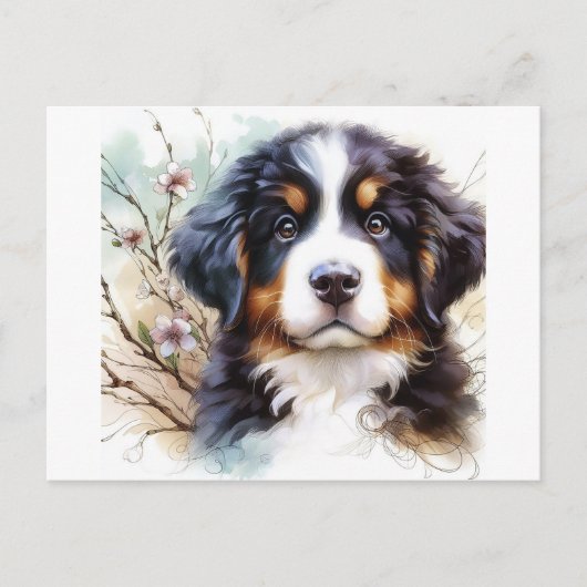 Berner Sennenhond AI Puppy Briefkaart (Voorkant)