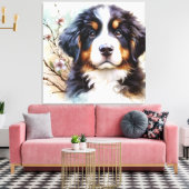 Berner Sennenhond AI Puppy Canvas Afdruk (Insitu (Woonkamer))