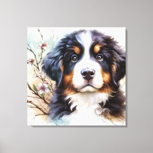 Berner Sennenhond AI Puppy Canvas Afdruk (Voorkant)