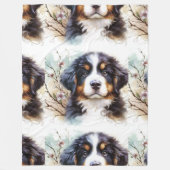 Berner Sennenhond AI Puppy Fleece Deken (Voorkant)