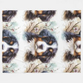 Berner Sennenhond AI Puppy Fleece Deken (Voorkant (Horizontaal))