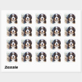 Berner Sennenhond AI Puppy Vierkante Sticker (Vel)