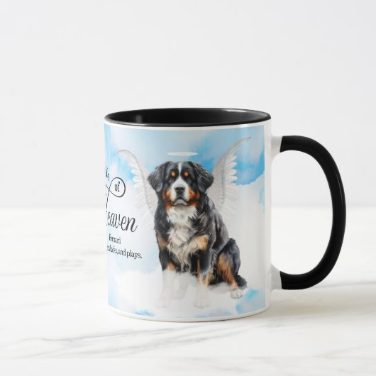 Berner Sennenhond Angel Custom Pet Memorial Mok (Rechts)