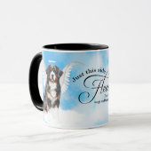 Berner Sennenhond Angel Custom Pet Memorial Mok (Voorkant links)