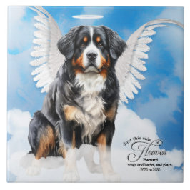 Berner Sennenhond Angel Custom Pet Memorial Tegeltje