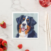 Berner Sennenhond | Aquarel Schilderij Servet (Insitu)