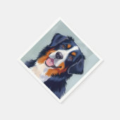 Berner Sennenhond | Aquarel Schilderij Servet (Hoek)