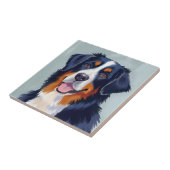 Berner Sennenhond | Aquarel Schilderij Tegeltje (Zijkant)