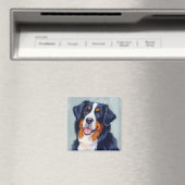 Berner Sennenhond | Aquarelschilderij Magneet (Insitu (Vaatwasser))