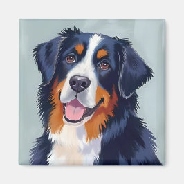 Berner Sennenhond | Aquarelschilderij Magneet