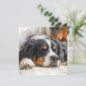 Berner Sennenhond Bedankkaart (Staand voorkant)