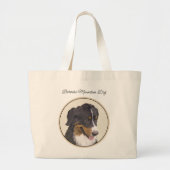 Berner Sennenhond Berner Schilderen Schattigee Pet Grote Tote Bag (Voorkant)