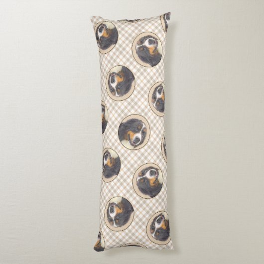 Berner Sennenhond Berner Schilderen Schattigee Pet Lichaamskussen (Achterkant (Verticaal))