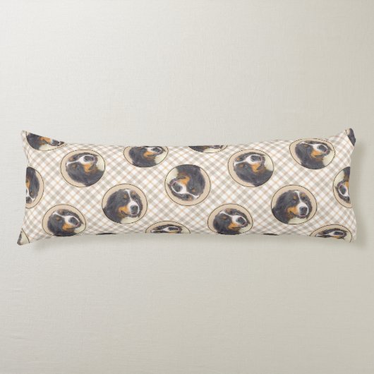 Berner Sennenhond Berner Schilderen Schattigee Pet Lichaamskussen (Voorkant)