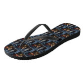 Berner Sennenhond Besneeuwde slee Kerstversiering  Teenslippers (Schuin)