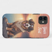 Berner Sennenhond bij het meer Case-Mate iPhone Case (Achterkant (horizontaal))
