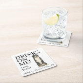 Berner Sennenhond bruiloft Kartonnen Onderzetters (Insitu)