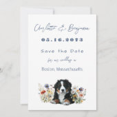 Berner Sennenhond bruiloft Save the Date (Voorkant)
