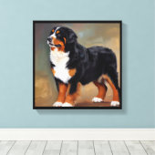 Berner Sennenhond Canvas Afdruk (Insitu (Houten vloer))