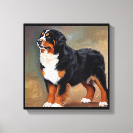 Berner Sennenhond Canvas Afdruk (Voorkant)
