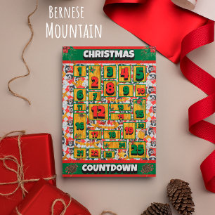 Berner Sennenhond Countdown Kerst Adventkalender Feestdagenkaart