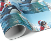 Berner Sennenhond en Orka Kerstmis Cadeaupapier (Rol Hoek)