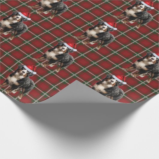 Berner Sennenhond en vakantie Plaid Kerstmis Cadeaupapier (Hoek)