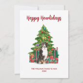 Berner Sennenhond Familie Kerstmis Feestdagenkaart (Voorkant)