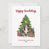Berner Sennenhond Familie Kerstmis Feestdagenkaart (Voorkant)