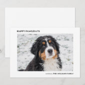 Berner Sennenhond Foto Minimal Christmas Feestdagenkaart (Voorkant / Achterkant)