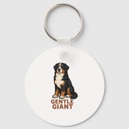 Berner Sennenhond Gentle Giant. Sleutelhanger (Voorkant)