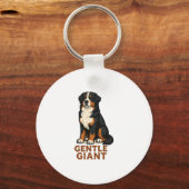 Berner Sennenhond Gentle Giant. Sleutelhanger (Voorkant)