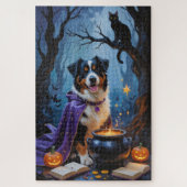 Berner Sennenhond grillig Halloween schilderij Legpuzzel (Verticaal)