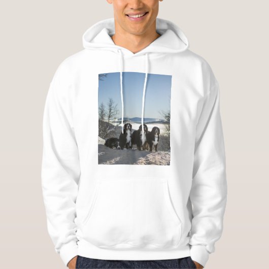 Berner Sennenhond groep Hoodie (Voorkant)