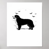Berner Sennenhond – Halloween Moon Silhouette O Poster (Voorkant)