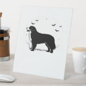 Berner Sennenhond – Halloween Moon Silhouette O Reclamebord Met Voetstuk (Insitu)