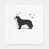Berner Sennenhond – Halloween Moon Silhouette O Servet (Voorkant)