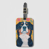 Berner Sennenhond illustratie Bagagelabel (Voorkant (verticaal))