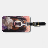 Berner Sennenhond in lavendel Bagagelabel (Voorkant horizontaal)