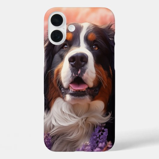 Berner Sennenhond in lavendel Case-Mate iPhone Case (Achterkant)