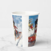 Berner Sennenhond in Sledge Kerstmis Papieren Bekers (Links)