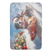 Berner Sennenhond in slee Christmas Badmat (Voorkant Verticaal)
